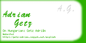 adrian getz business card
